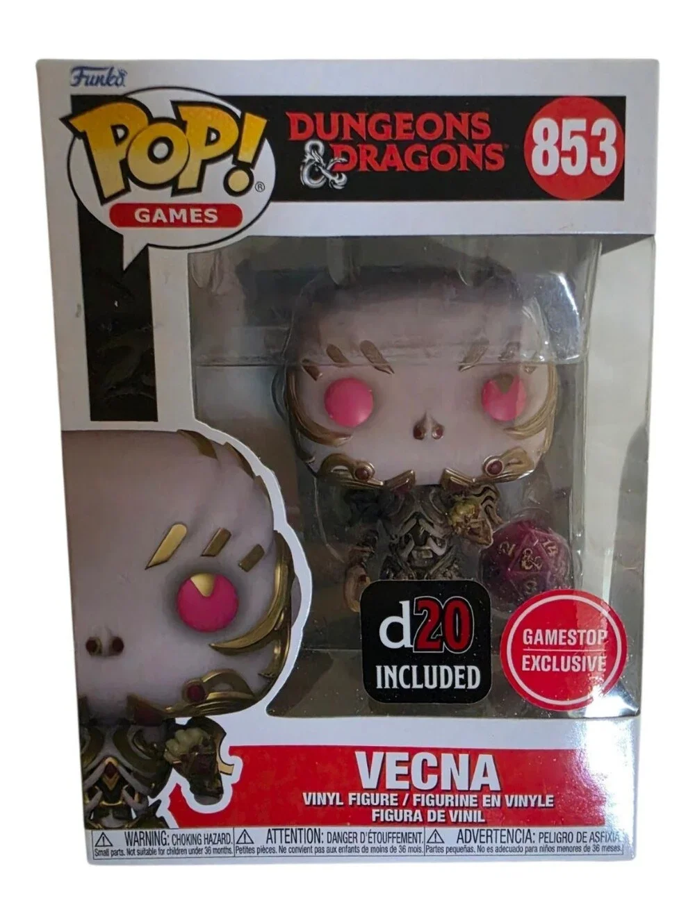 Funko Pop Dungeons & Dragons Vecna #853 GameStop Exclusive D20 NIB